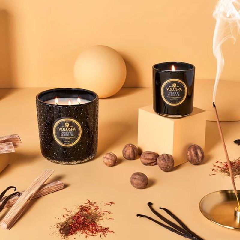Voluspa Ambre Lumiere Classic Boxed Candle 60timer