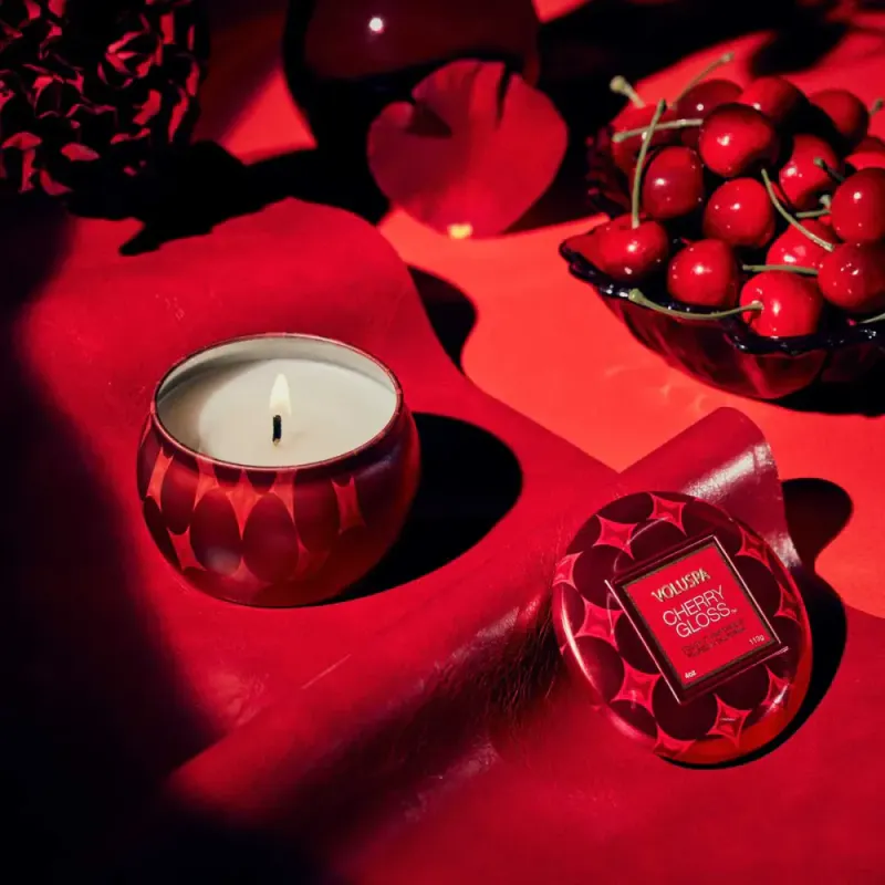 Voluspa Cherry Gloss Mini Tin Candle 25timer