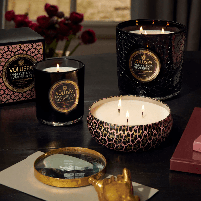 Voluspa Pink Citron Grapefruit Classic Boxed Candle 60timer
