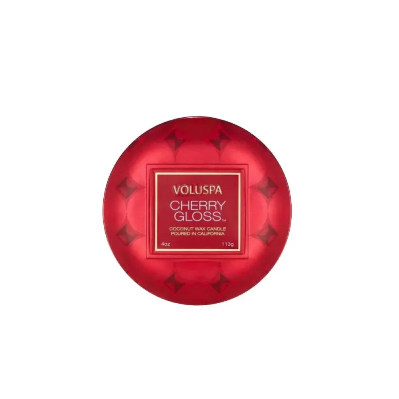 Voluspa Cherry Gloss Mini Tin Candle 25timer