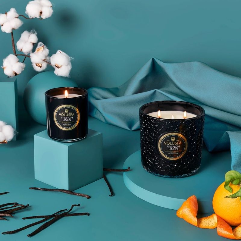 Voluspa French Linen Petite Jar 35 timer