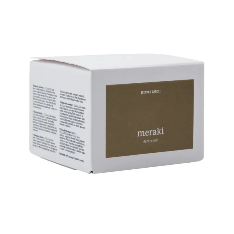 Meraki Scented Candle Dark Wood - Brown 340g
